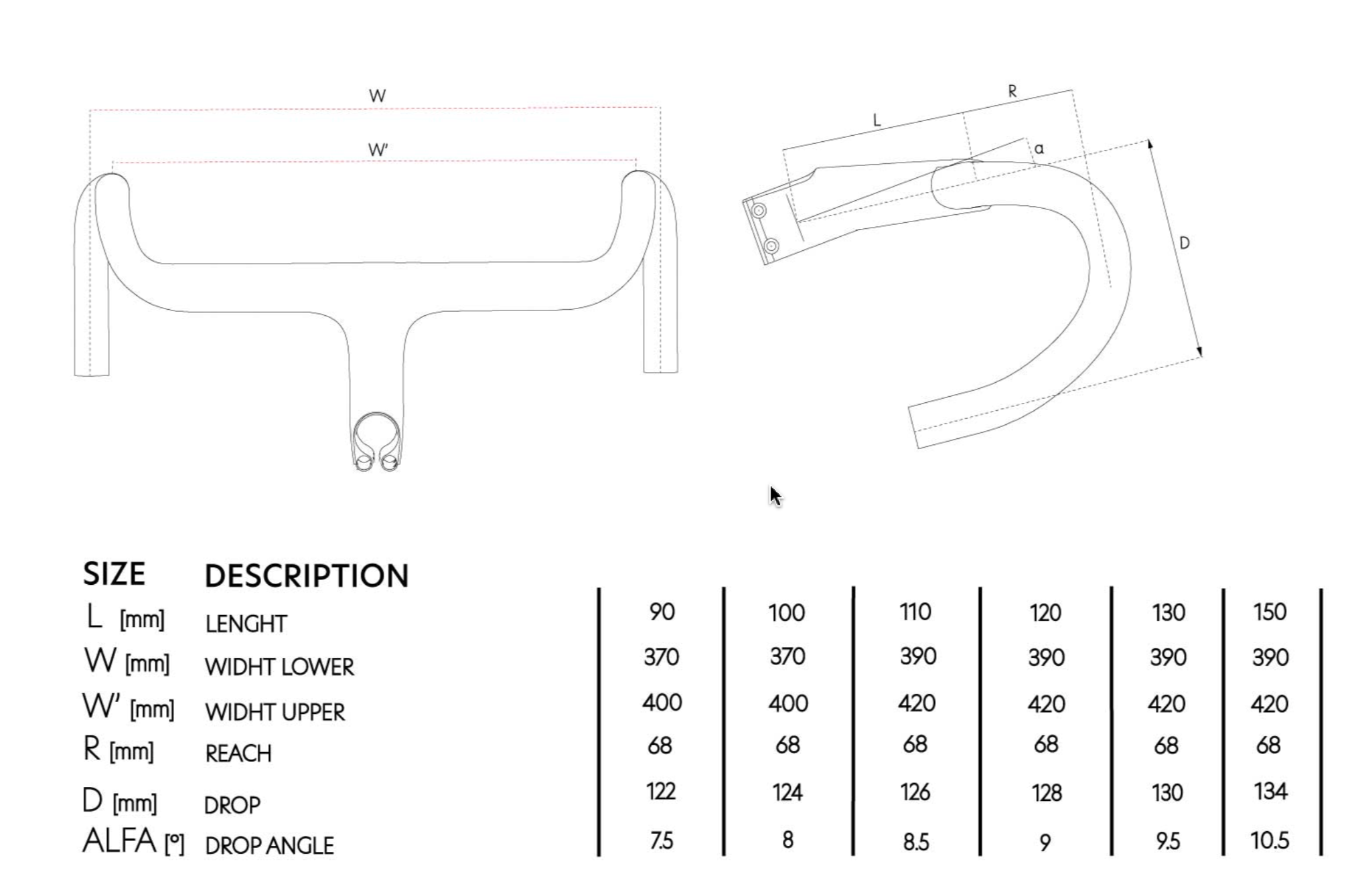 HANDLEBAR WILIER V-BAR + GARMIN/WAHOO MOUNT